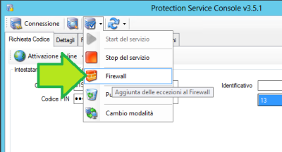 Reimpostazione delle regole del firewall nella console DPS ...